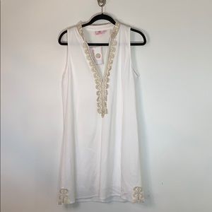 MarleyLily Dress NWT White Gold Graduation Summer